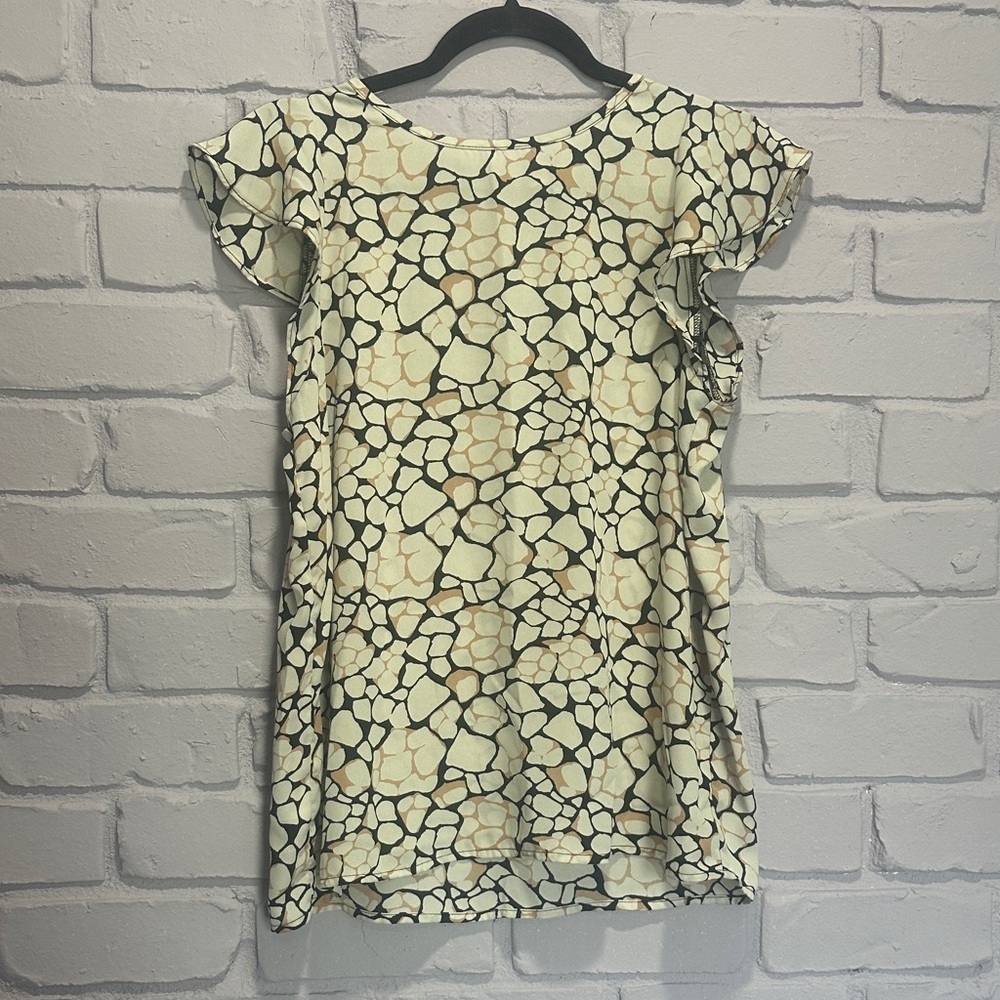 NWOT LOFT Abstract Pattern Short Sleeve Top size S